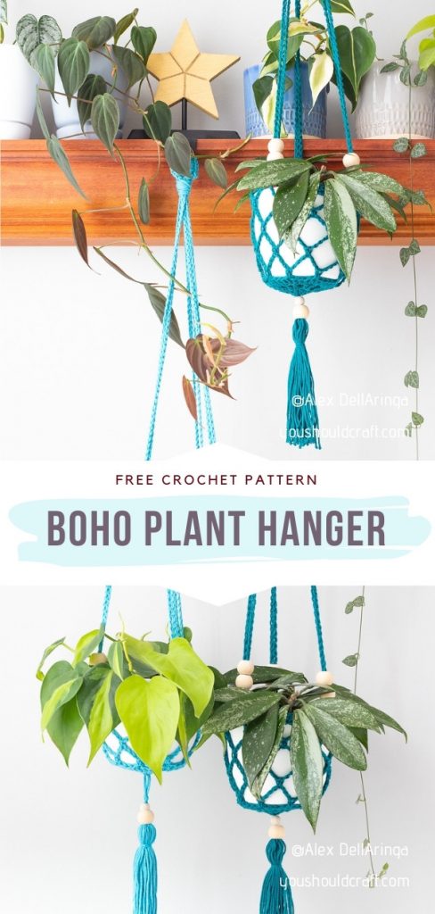 Stylish Boho Plant Hangers - Free Crochet Patterns