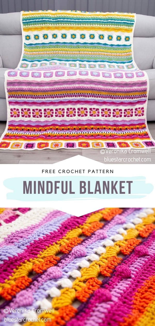 Multicolor Granny Square Blankets [Free Crochet Patterns]