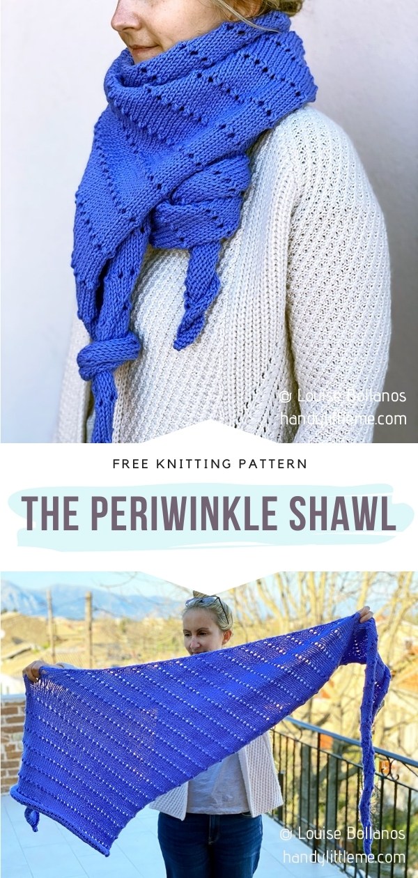 Knit Blue Shawl