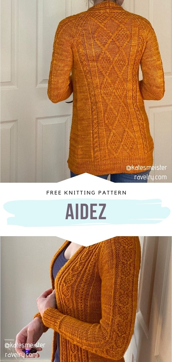 Chic Caramel Cardigans - Free Knitting Patterns