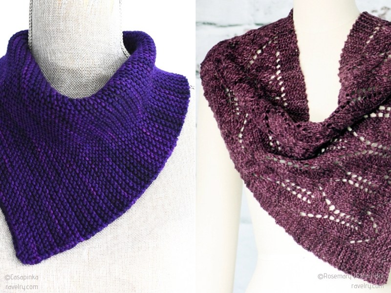 Fashionable Triangular Shawls with Free Knitting Patterns