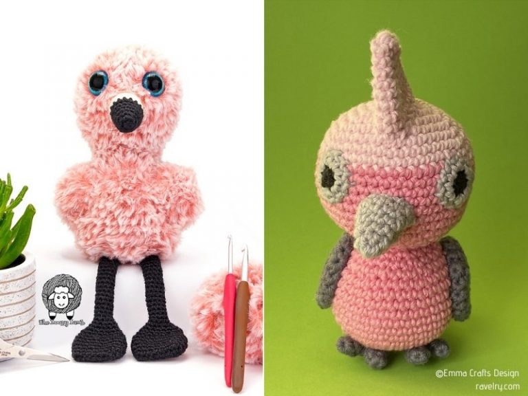 Amigurumi Flamingo crochet pattern.