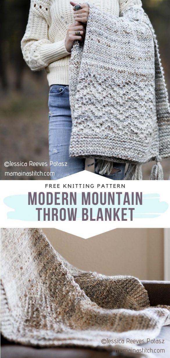 Modern Minimalist Throws - Free Knitting Pattern