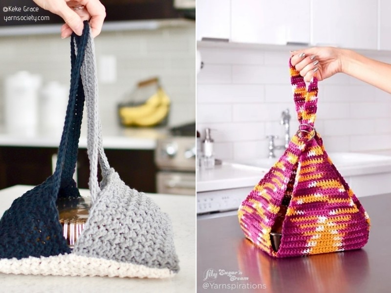 Practical Casserole Carrier with Free Crochet Patterns