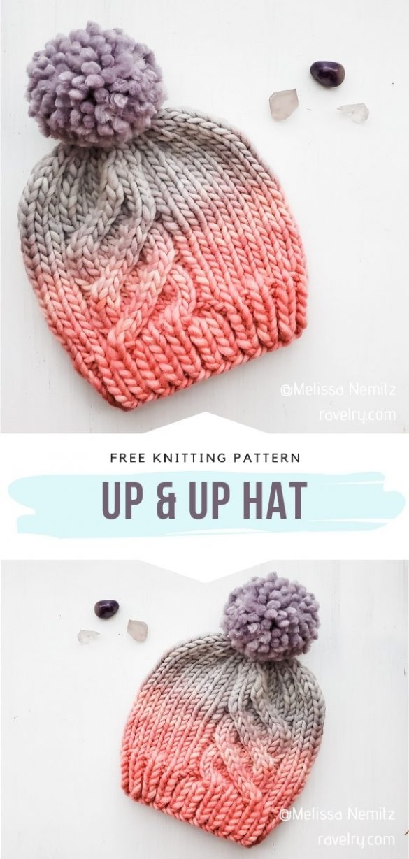 Charming Pink Beanies - Free Knitting Patterns