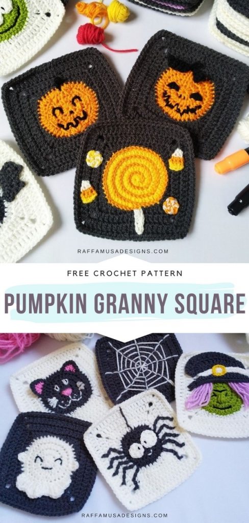 Granny Squares Halloween CAL with Free Crochet Patterns