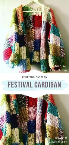 Patchwork Cardigans and Sweaters - Free Knitting Patterns