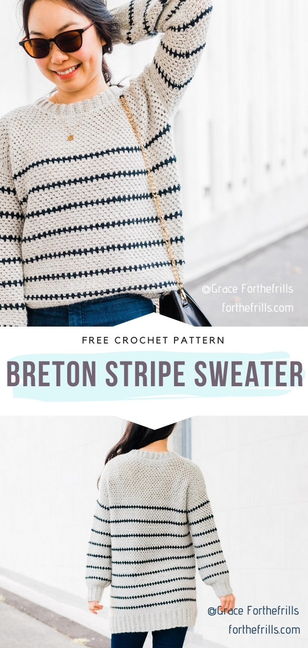 Crochet Stripe Sweater