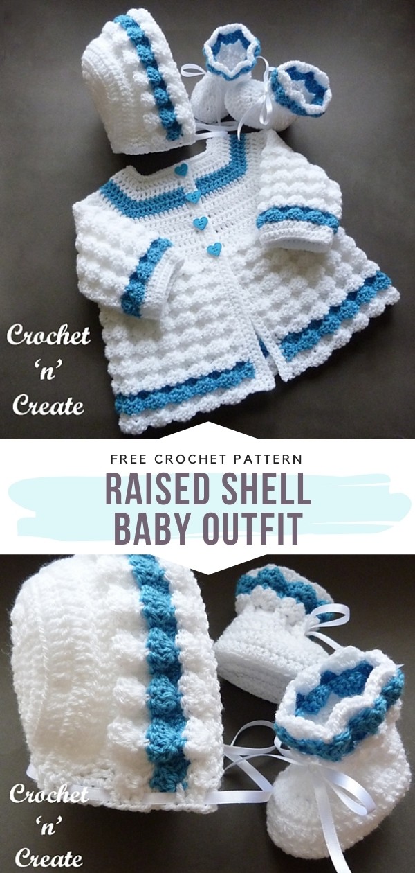 Raised Shell Baby Set
