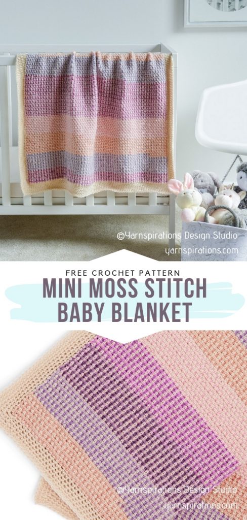 Moss Stitch Baby Blanket Free Crochet Patterns