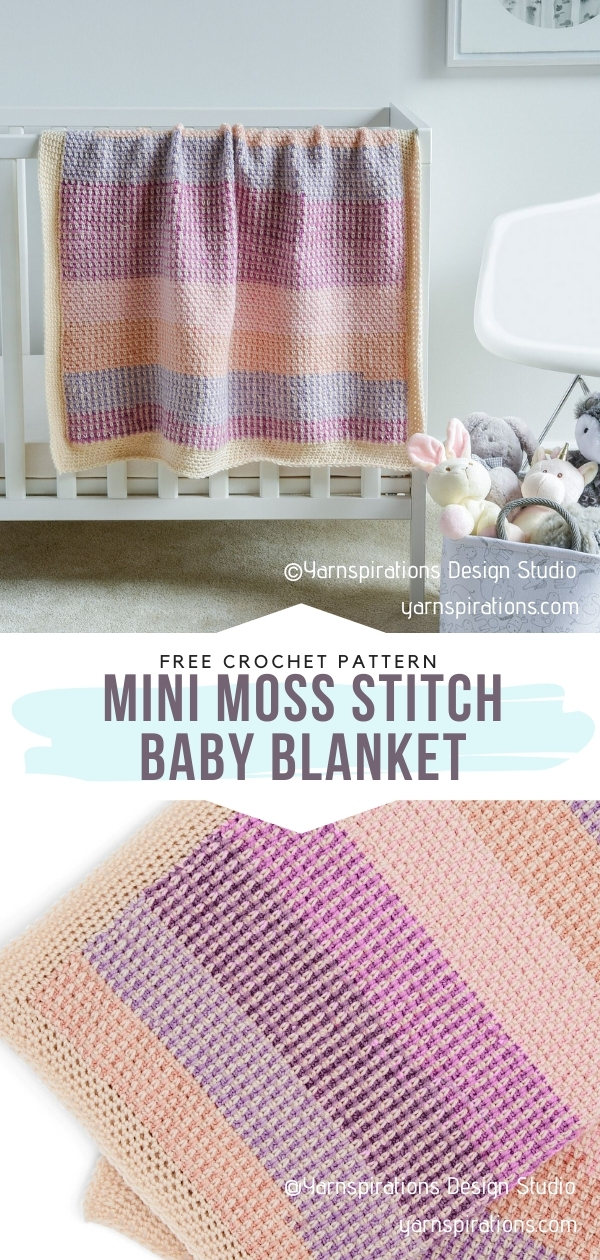 Modern moss stitch online blanket