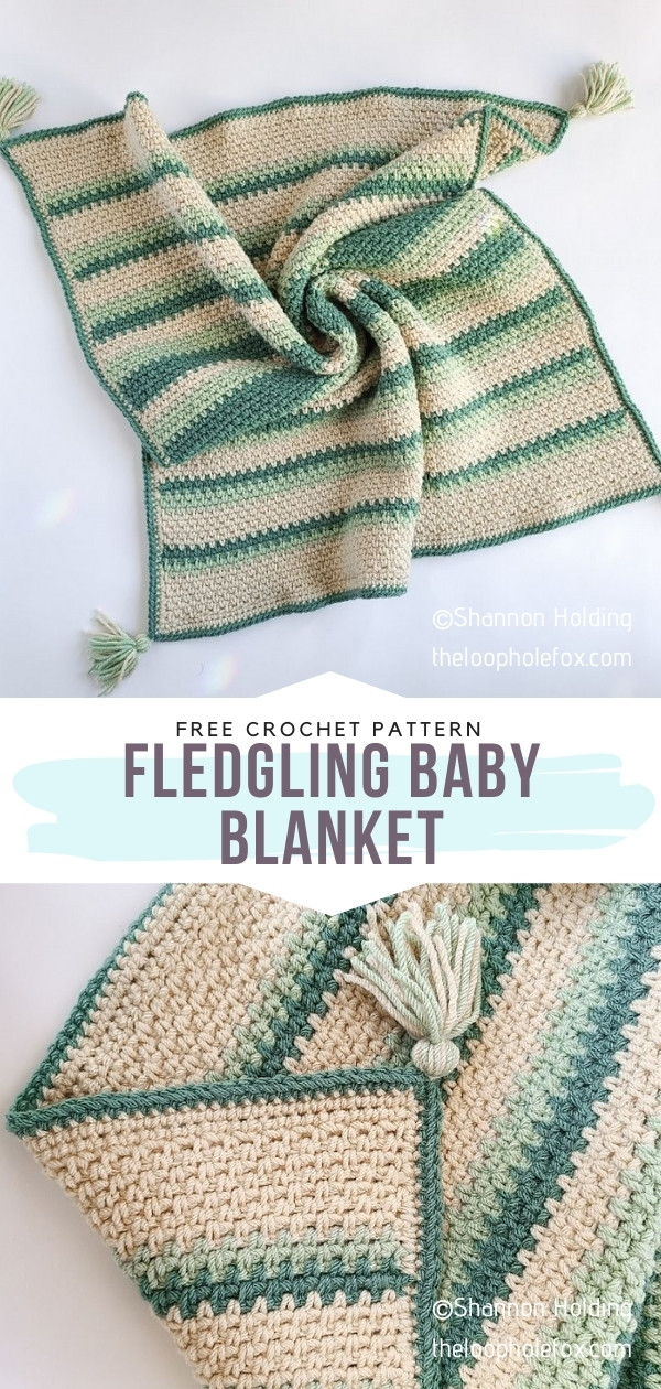 Moss stitch Baby Blanket