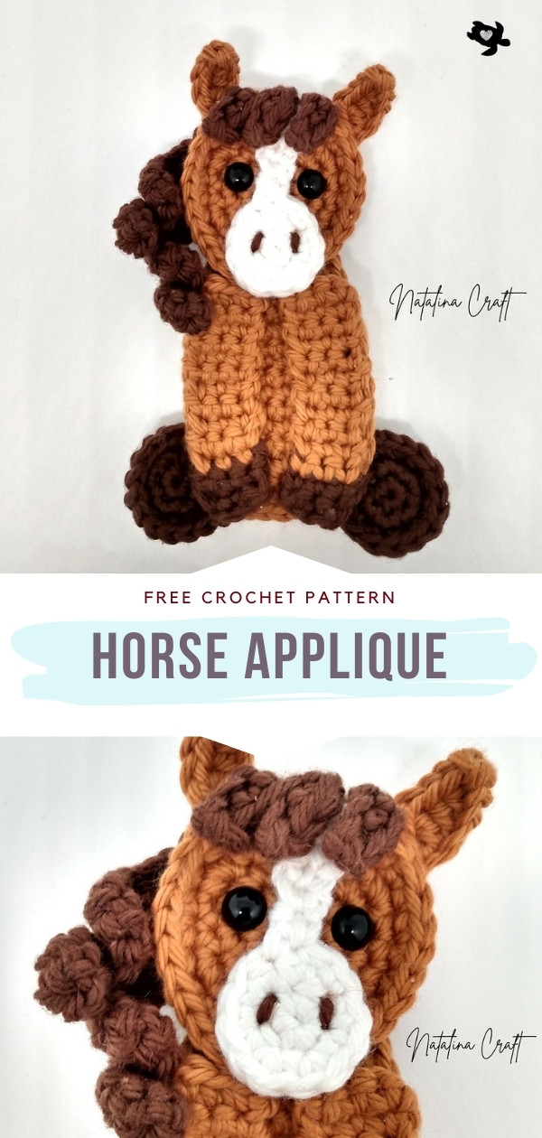 Crochet Horse Applique