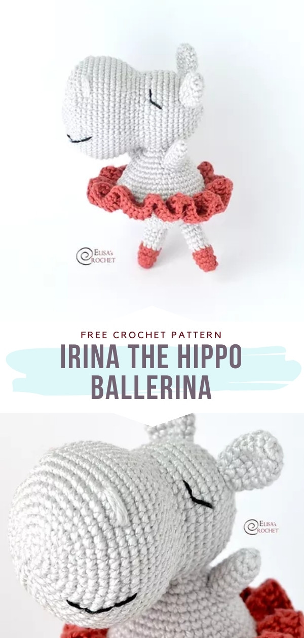 Crochet Hippo Ballerina