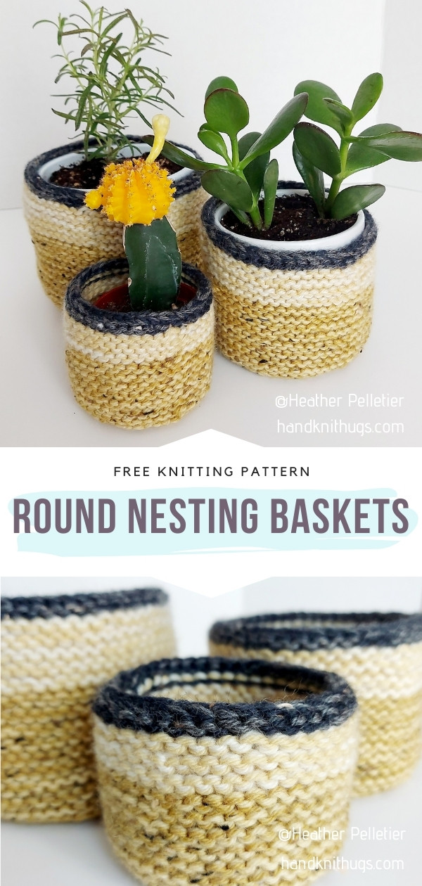 Free DIY Basket Pattern you can Knit up in a Flash  Easy knitting  patterns, Knit basket, Easy knitting