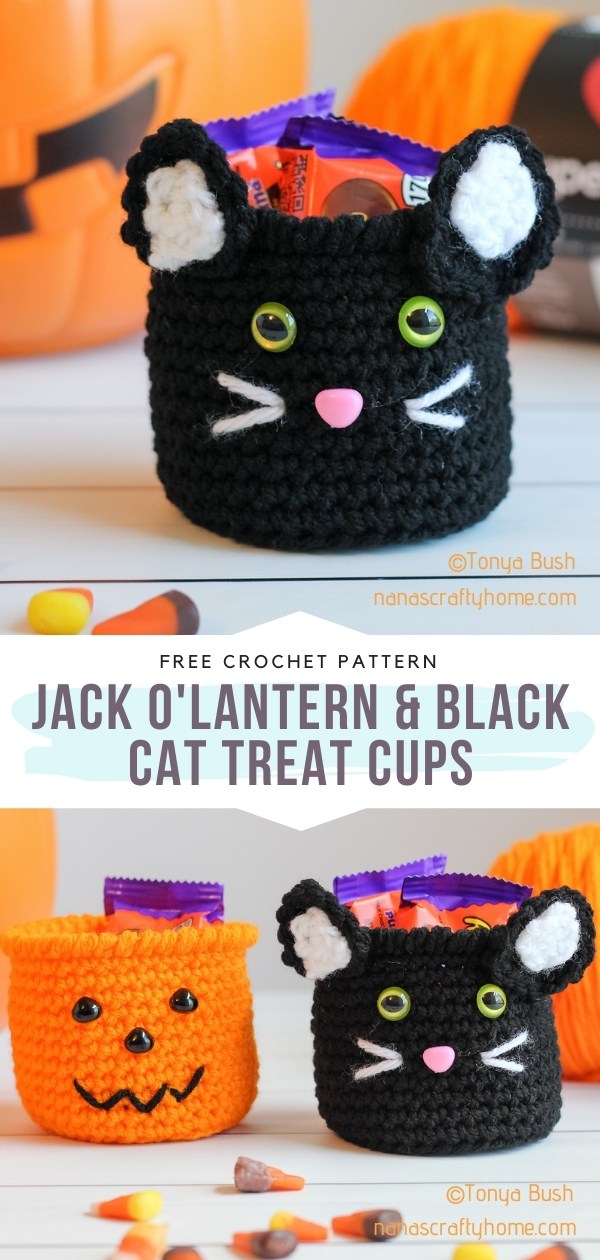 Halloween Crochet Cups