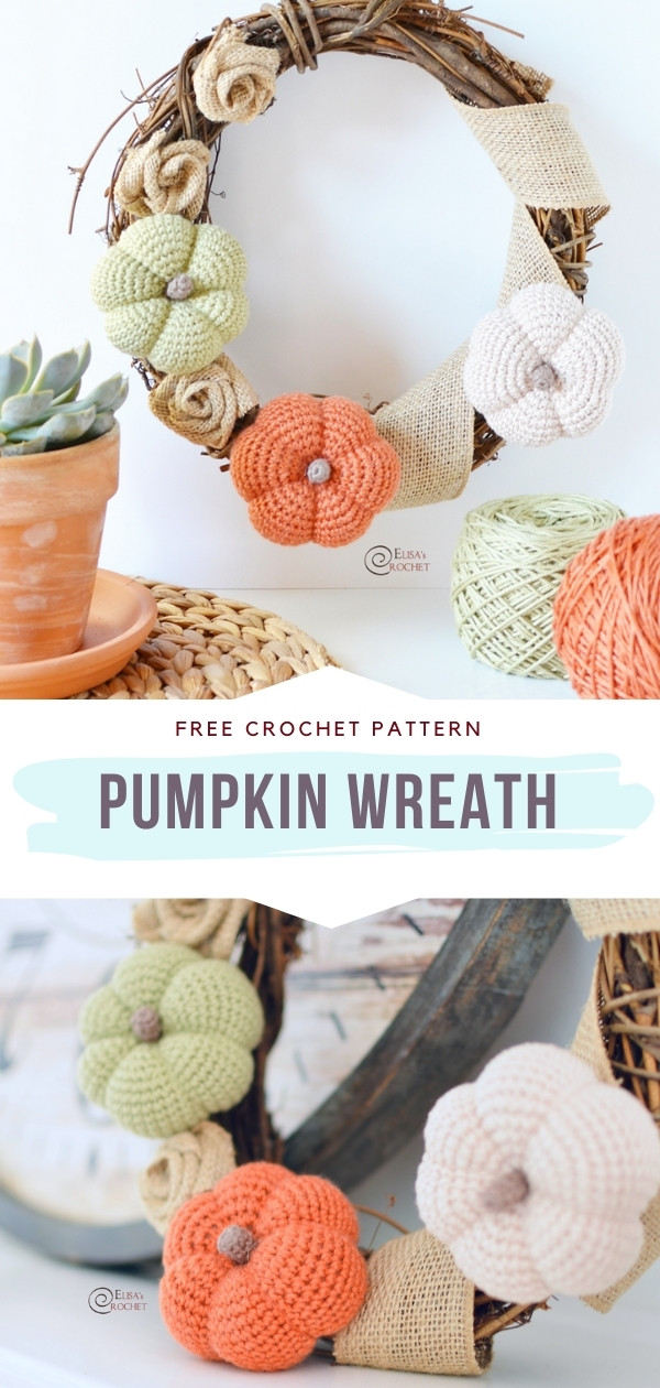 Crochet Pumpkin Wreath