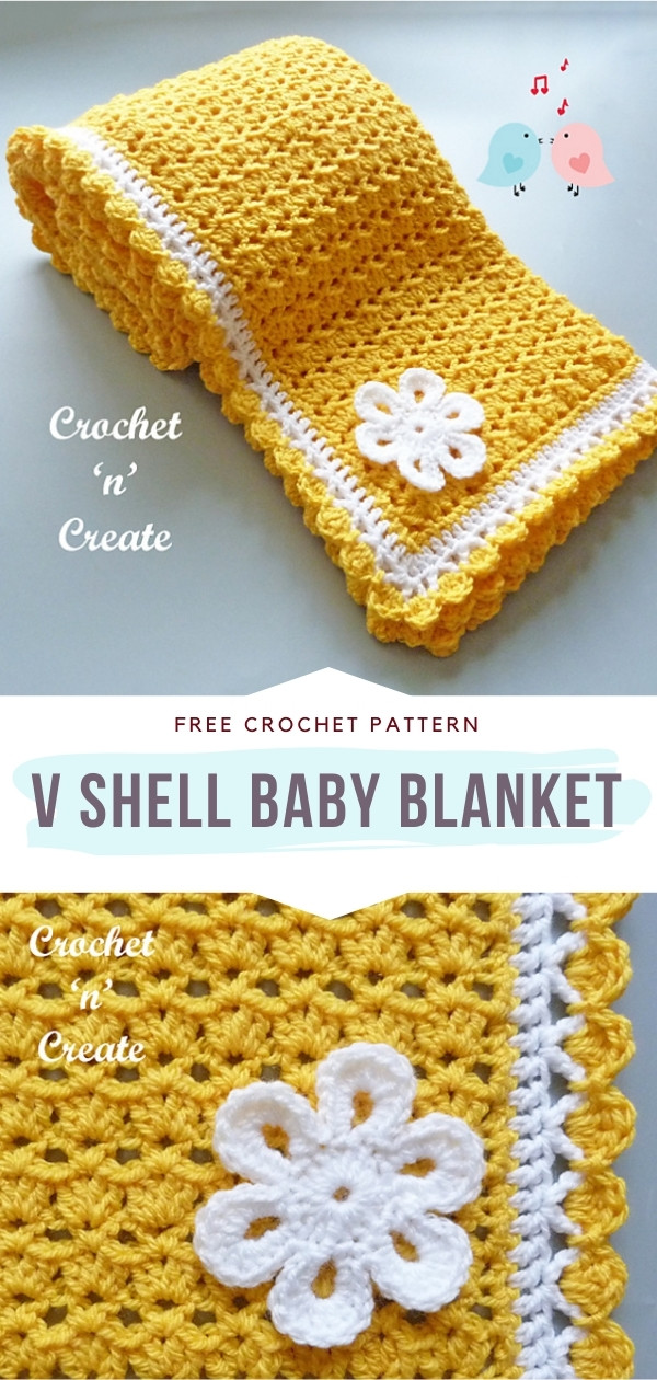 V Shell Baby Blanket