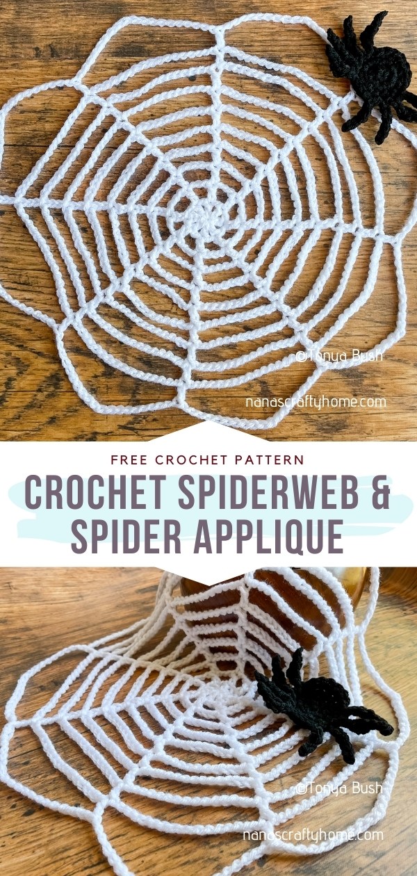 Crochet Spiderweb & Spider Applique