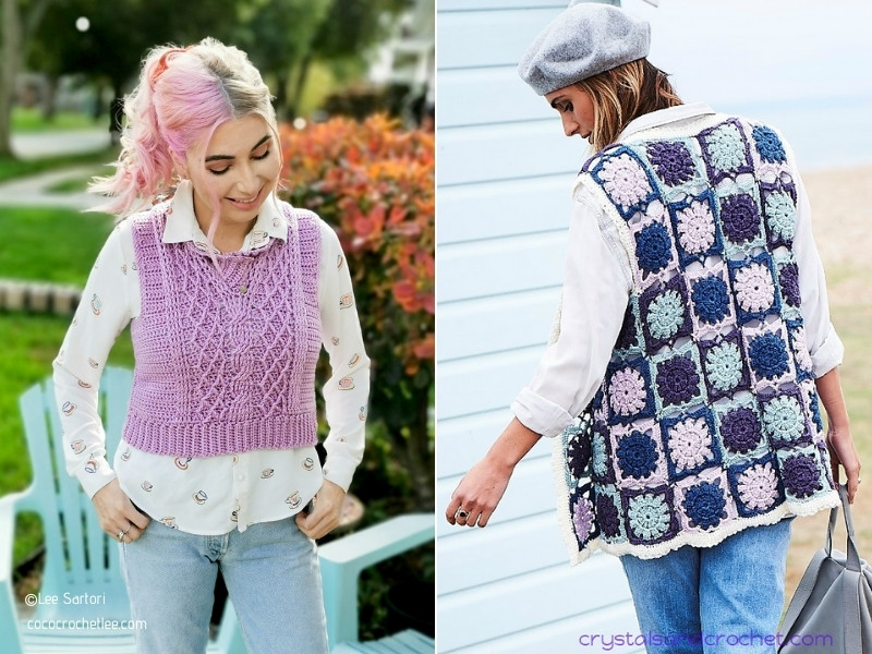Charming Crochet Vests - Free Patterns