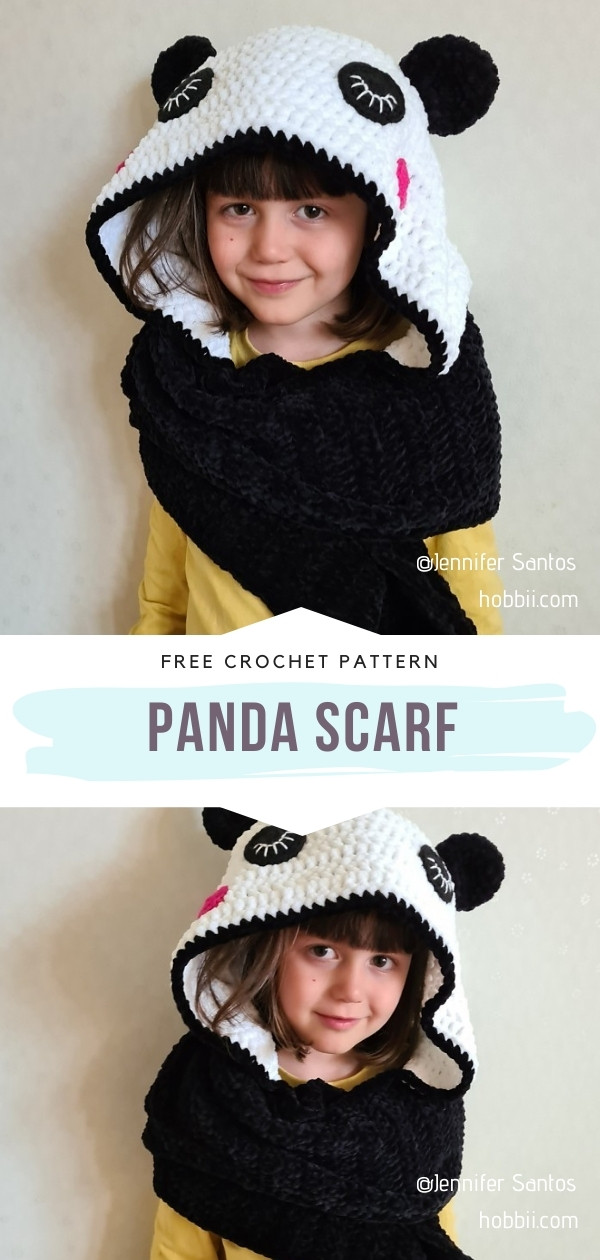 Crochet Panda Scarf