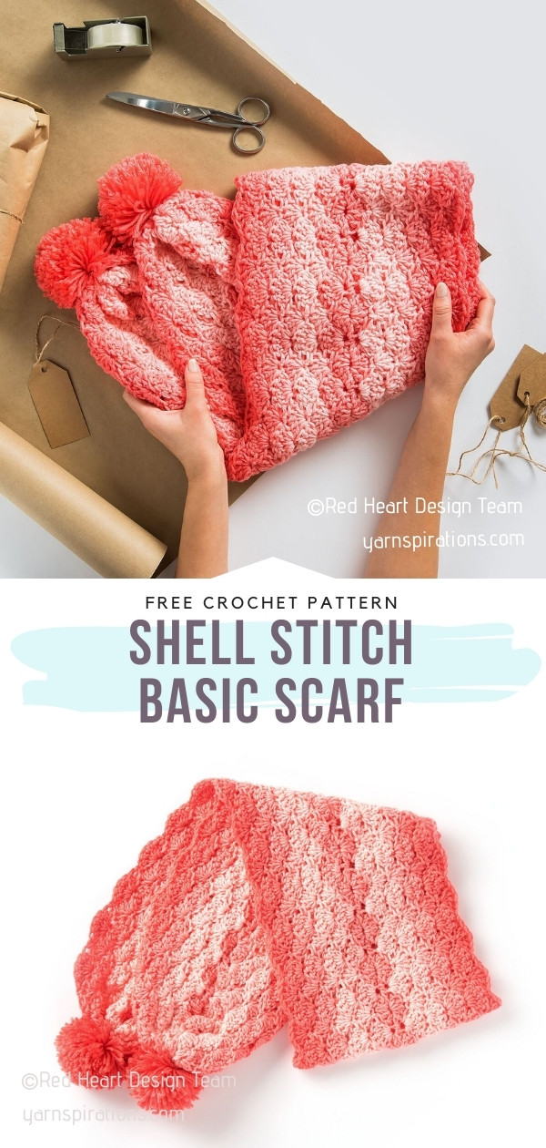 Shell Stitch Crochet Scarf