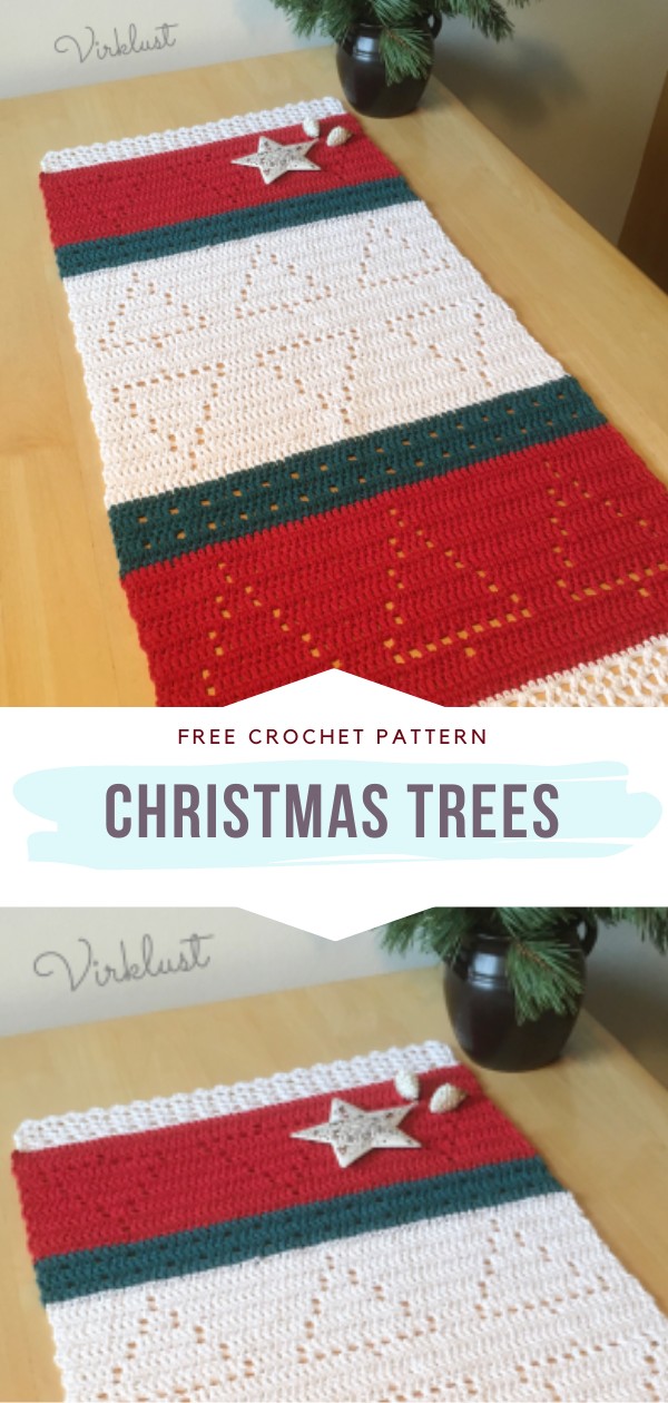 Christmas Crochet Table Runner