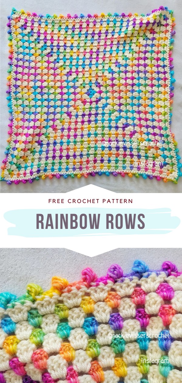 rainbow crochet blanket