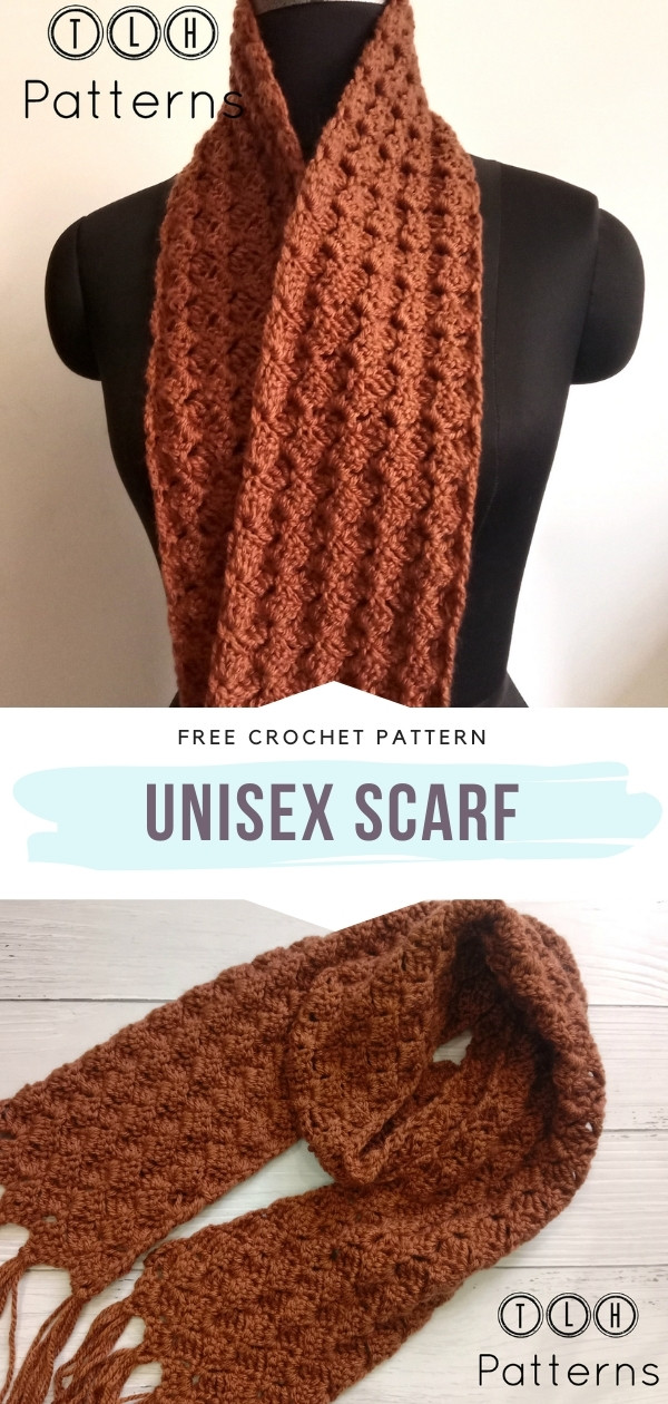 Unisex Crochet Scarf
