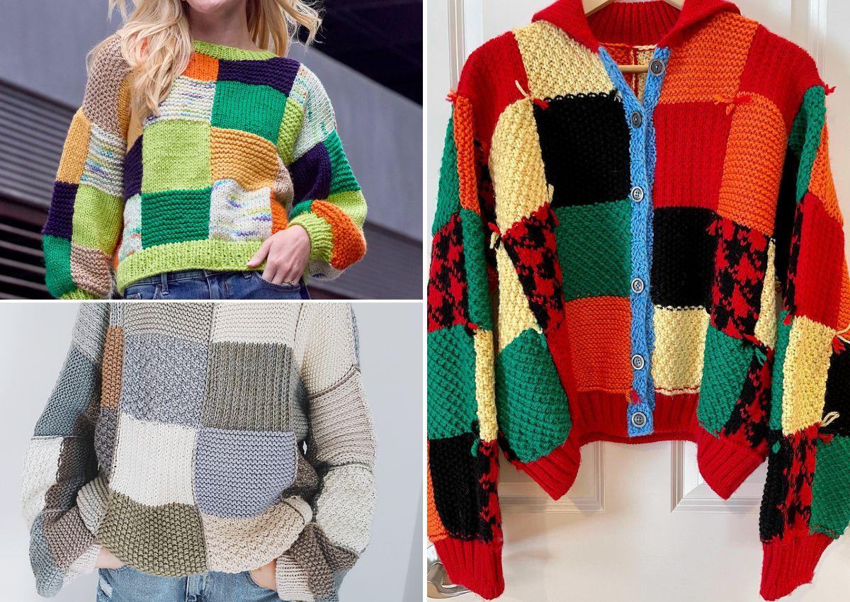 Patchwork Cardigans and Sweaters - Free Knitting Patterns