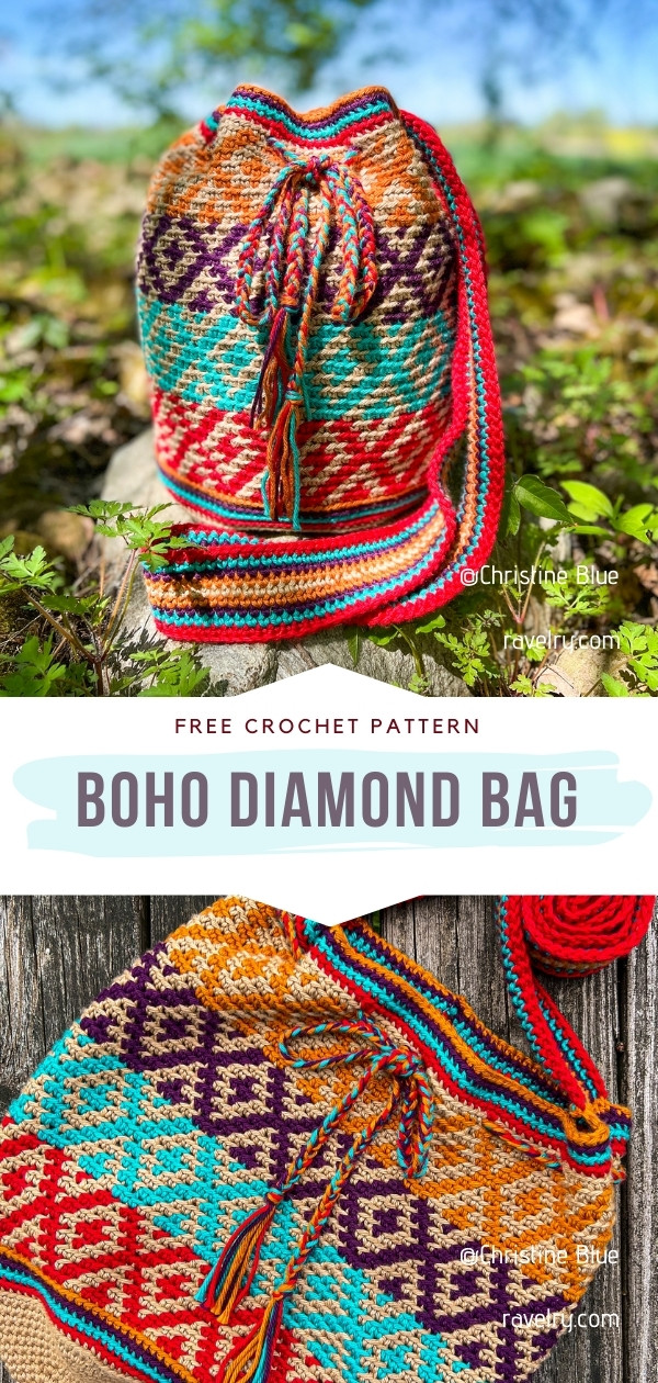 Tapestry Crochet Bags – Free Patterns  Crochet bag pattern free, Crochet  bag pattern, Free crochet bag