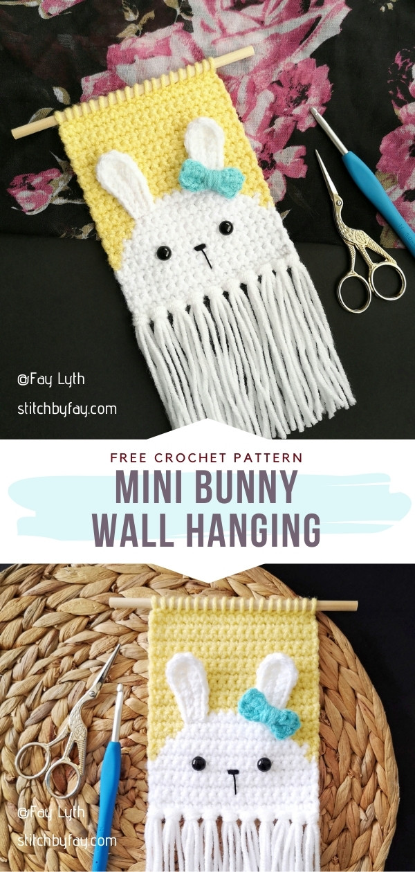 Crochet Bunny Wall Hanging
