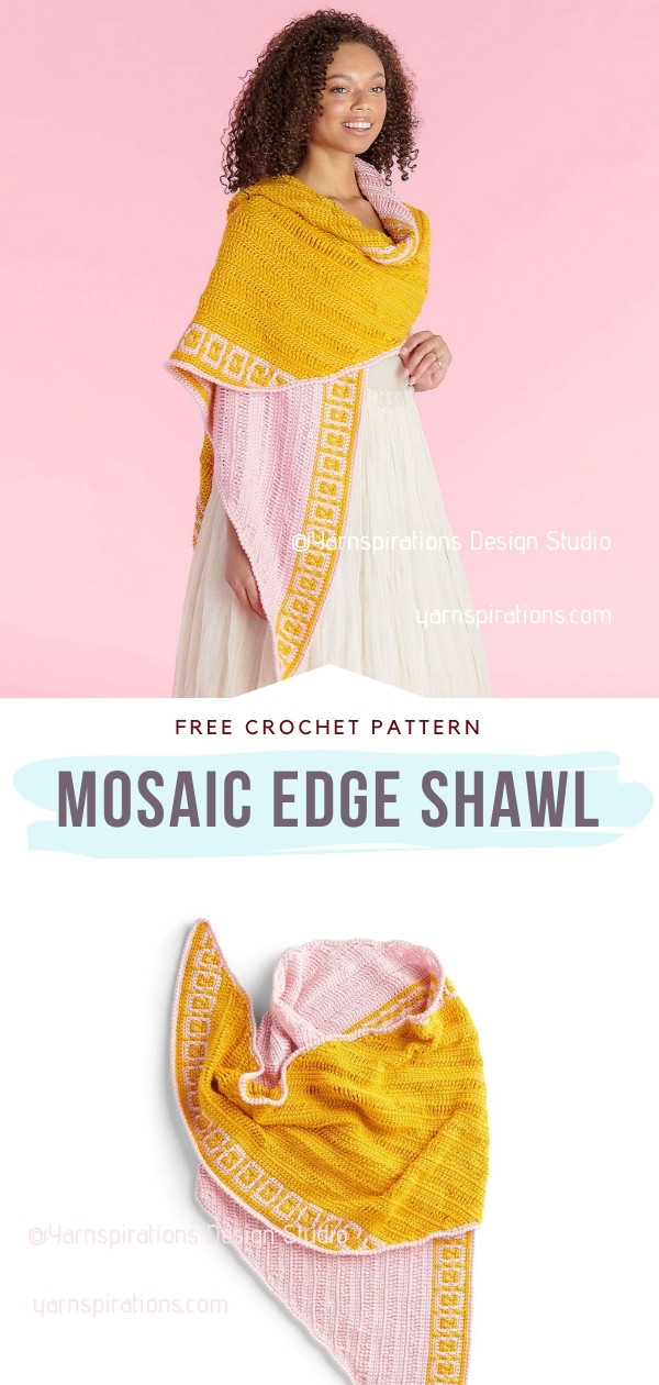 Mosaic Edge Crochet Shawl