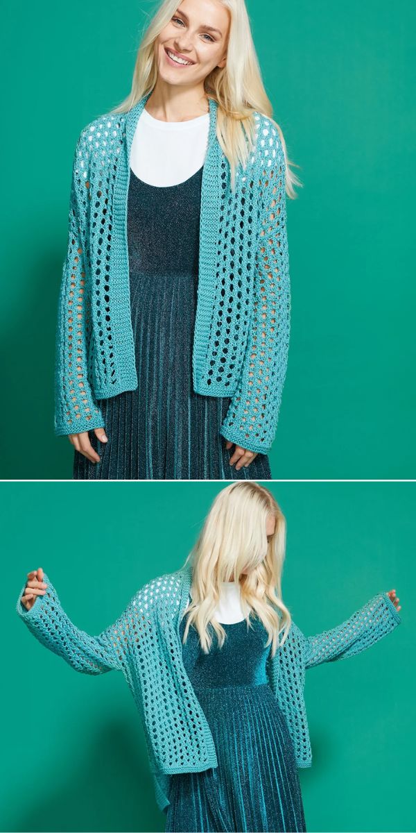 Openwork Cardigans - Free Knitting Patterns