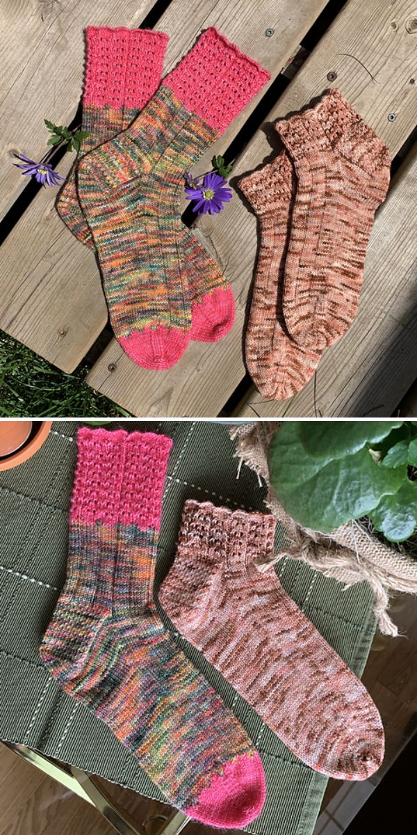 Colorful Knitted Socks Free Patterns