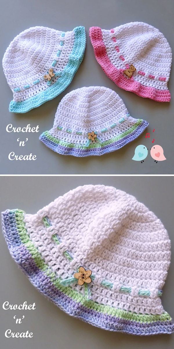 Our Favorite Crochet Sunhats for Kids Free Patterns
