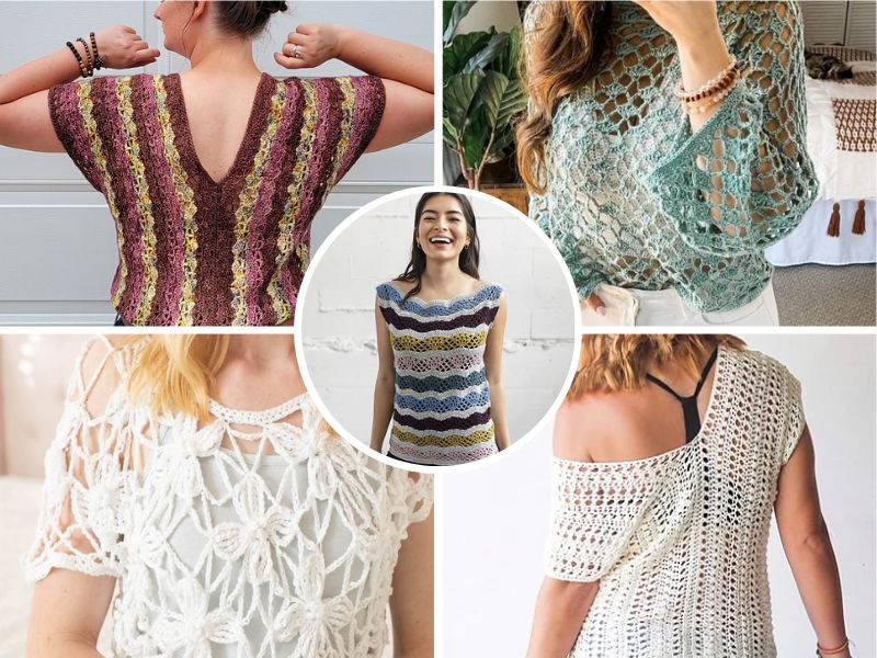 FAERIE | PDF crochet pattern | Lace top with V-shaped or straight hem