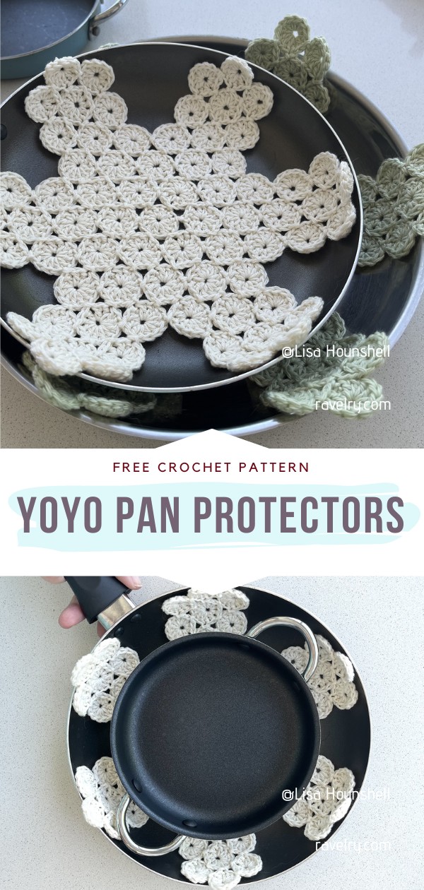 Crochet Pan Protectors Pattern (Small, Medium, Large, X-Large) - Heart Hook  Home