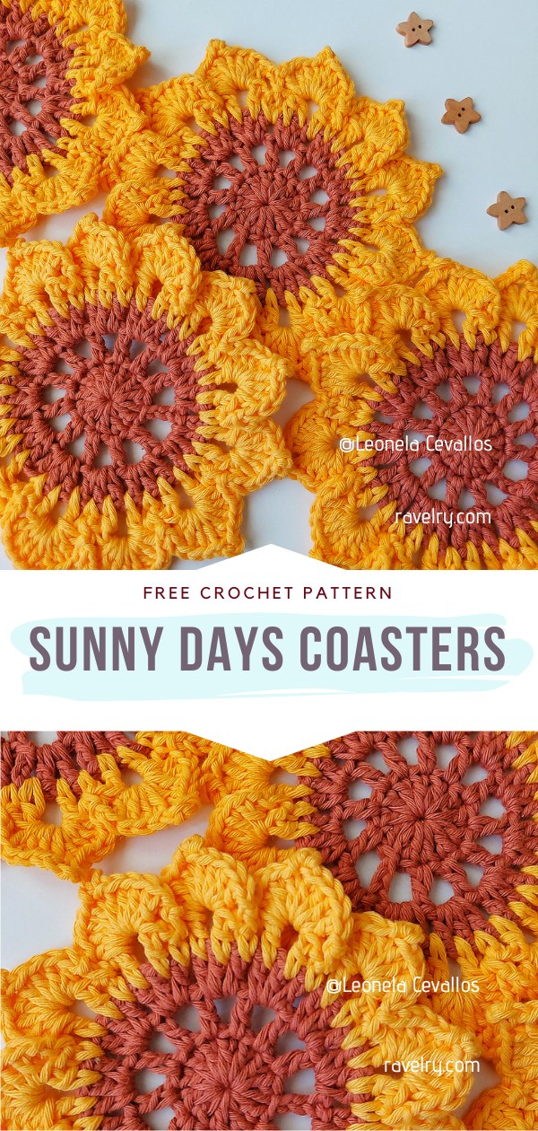 sunflower coasters