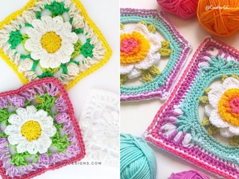 Summer Granny Squares - Free Crochet Patterns