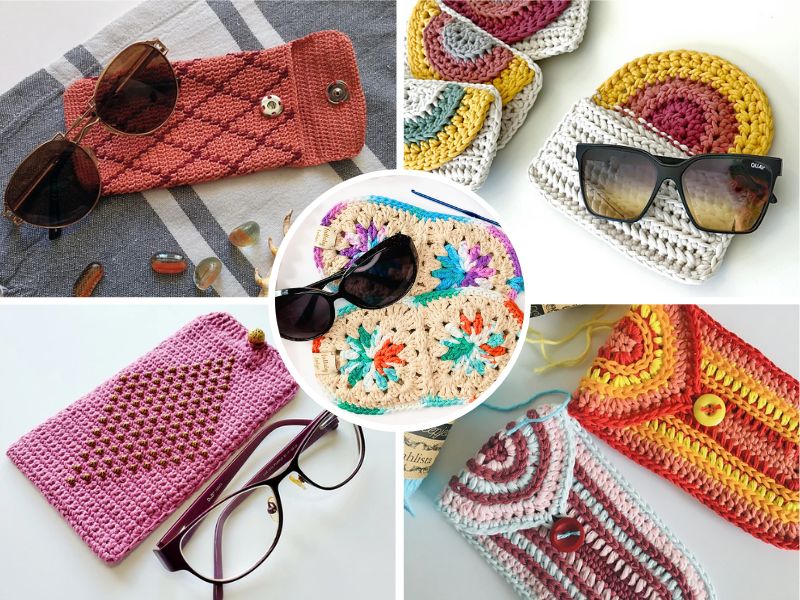 crochet sunglasses cases