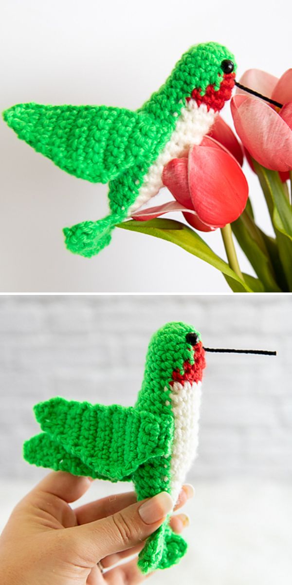 Hummingbird amigurumi pattern - crochet pattern for baby blankets.