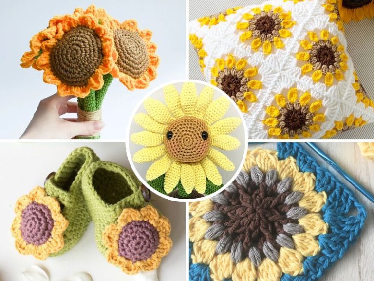 Charming Crochet Sunflower Ideas and Free Patterns