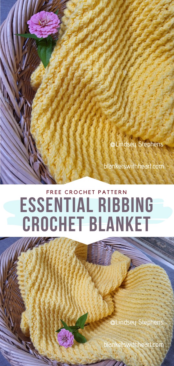 Ribbed Crochet Blanket