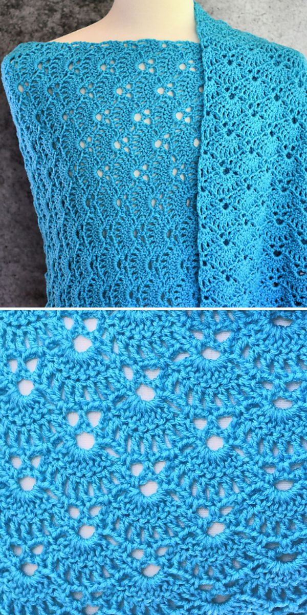 blue lacy shawl