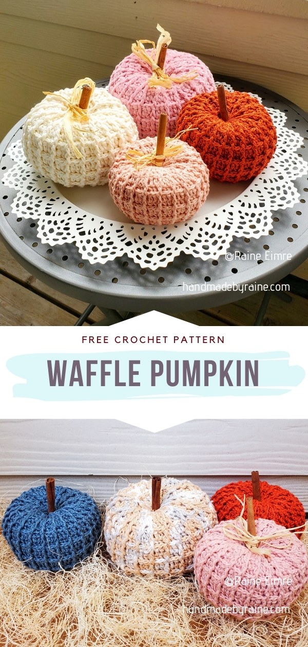 Crochet Waffle Stitch Pumpkin