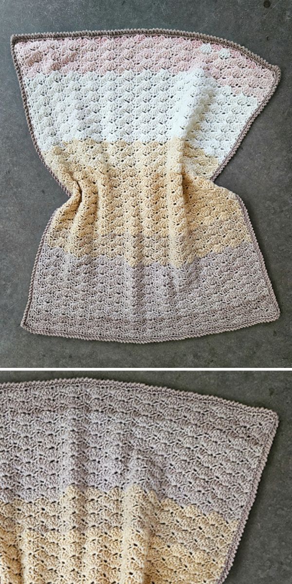 ombre crochet baby blanket
