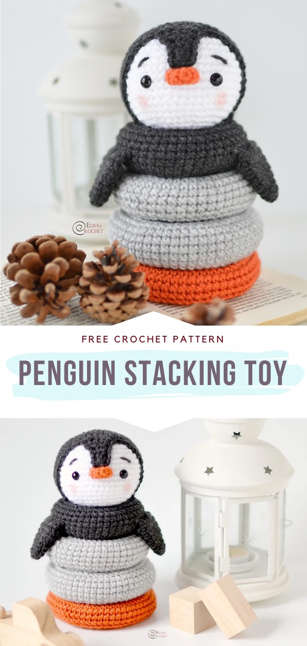 Crochet Penguin Stacking Toy