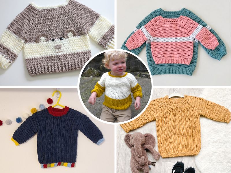 crochet baby sweaters