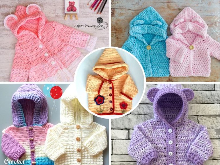 Crochet baby store hoodie free pattern